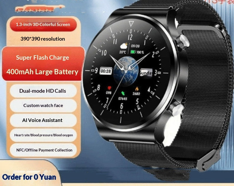 Smartwatch With Bluetooth Calling Fitness Tracking Step Counting And Health Monitoring